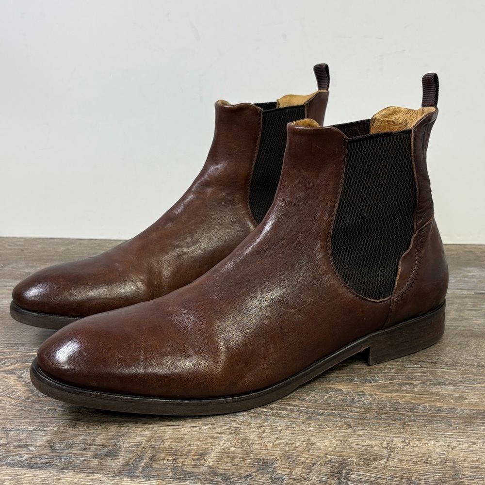 Hudson London Leather Chelsea Boots Brown (Men’s Size 11)